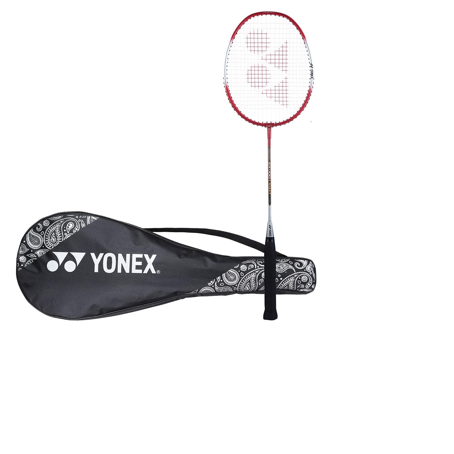 Yonex ZR 100 LIGHT Aluminum Strung Badminton Racquet With Full Cover, Colour - Red + Mavis 200i Nylon Shuttlecocks, Pack Of 6 (Yellow)