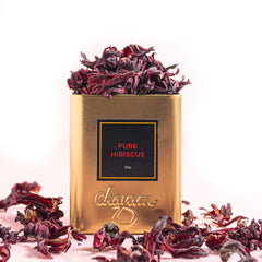 Chayam Pure Hibiscus Tea - 30gm Tin Caddy, 1.05 Ounce | Promotes Better Skin, Maintains Weight - Rich In Vitamin C & Antioxidants | Caffeine Free