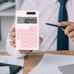 Small Calculator, Calculators For Office For Business Big Button Design For Home (Pink) | Calculator 8 Digit LCD Display, Large Key Design