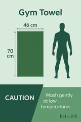 Ehlor Premium Bamboo Gym Towel 120 Gsm | Ultra-Absorbent & Anti-Bacterial 3x Softer Than Cotton Towels (Sage Green)