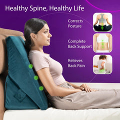 Wedge Cushion, Memory Foam Leg Pillow For Sleeping, Acid Reflux - Dark Green | Back Support Pillow For Bed, For Sitting Wedge Pillow, Multi-Purpose Use | For Head & Neck Support Pillow