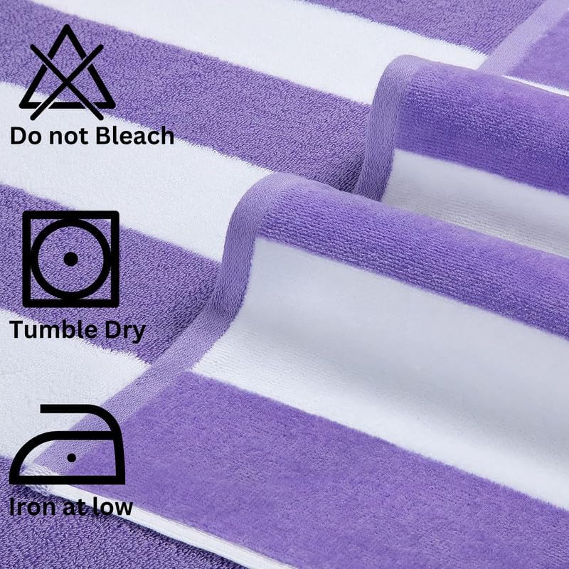 Towel Wala Striped Soft Turkish Cotton Small Bath Towel 450 Gsm | For Men & Women, Hotel Pool Towel, Perfect For Beach Spa & Swimming