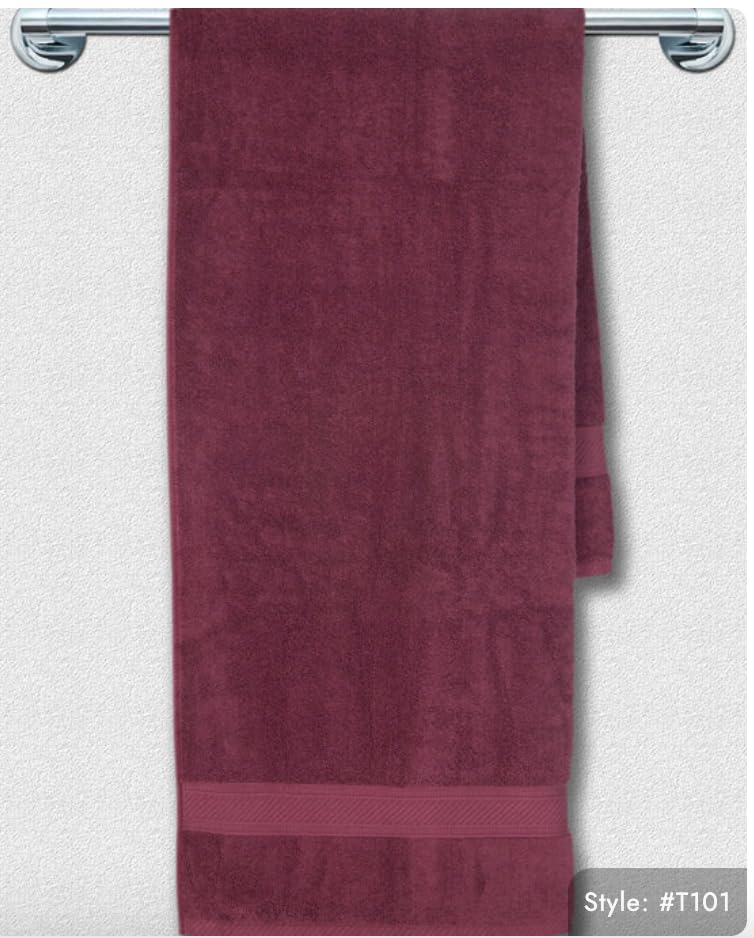 Jockey Cotton T101 Ultrasoft & Durable Terry Bath Towel 500 Gsm (Burgundy)