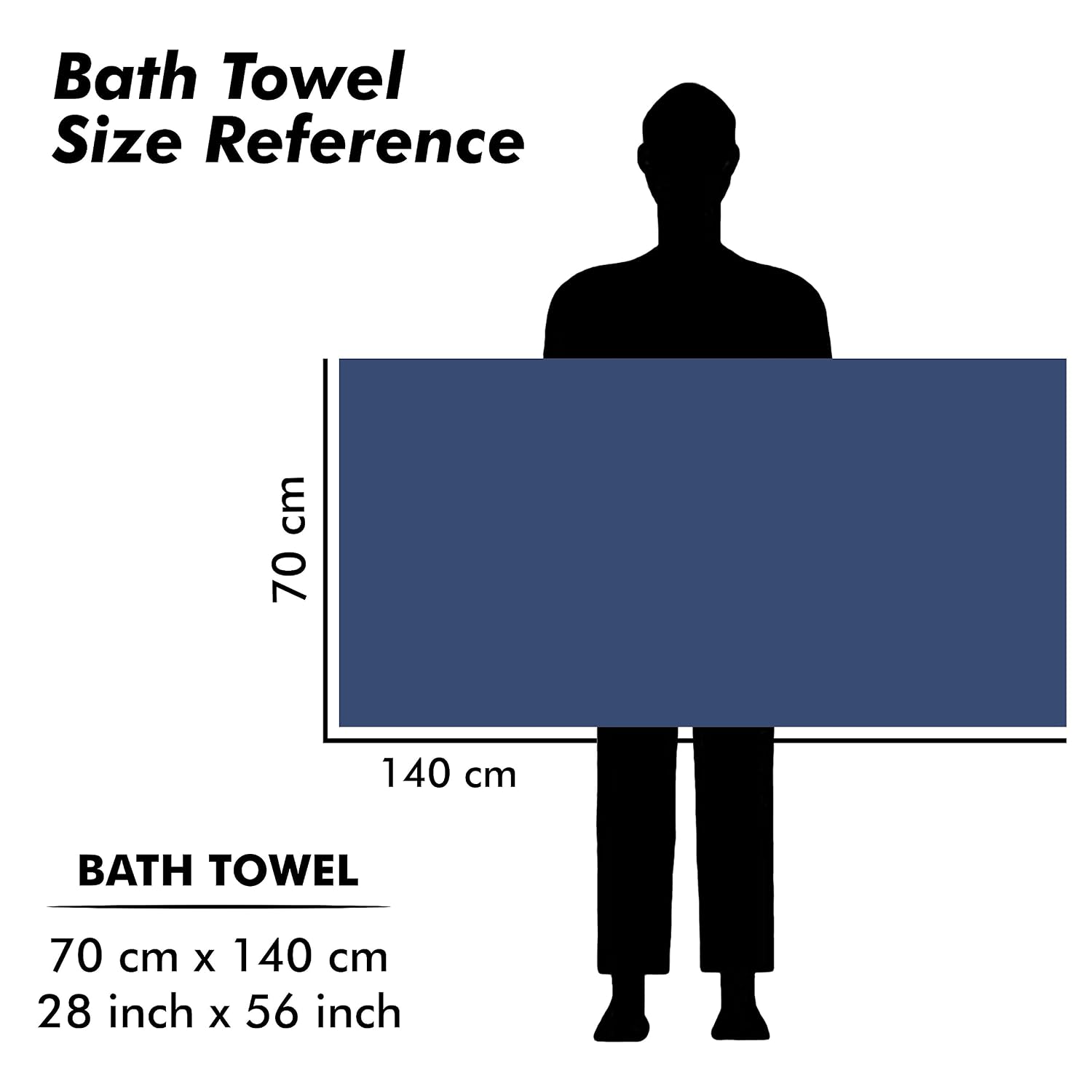 Urbanleaf Microfiber Large Bath Towel Quick Dry Super Absorbent Bath Towel | Towel For Bath, Travel, Gym, Beach, Pool & Yoga (Navy Blue & Purple)