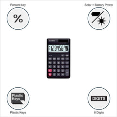 Casio MJ-120GST GST Calculator (Black) & Casio SX-300-W Portable Calculator | GST Calculator For Easy & Fast GST Calculation