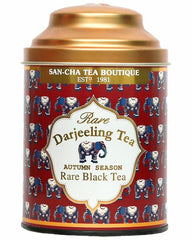 San-Cha Rare Darjeeling Black Tea - 100gm, 3.5 Ounce | Autumn Season Harvest Darjeeling Tea - Golden Orange Pekoe | Medium Caffeine Loose Tea Leaf
