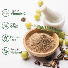 Panchamveda Natural & Organic Amla Indian Gooseberry Powder For Drinking, Eating, Hair & Skin Care | 200gm 0.4lbs