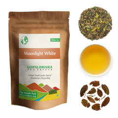 Gopaldhara Darjeeling Royal Series Tea Sample Pouches - Pack Of 6 Teas X 10gm, 0.35 Ounce Each | First Flush+ White Tea+ Second Flush+ Green Tea Chai Patti - Low Caffeine Loose Leaves