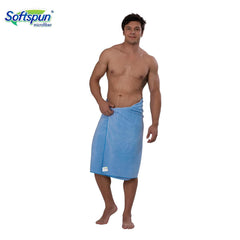 Softspun Microfiber Hair & Face Care Bath Towel 221 Gsm | Ultra Absorbent Super Soft & Comfortable, Quick Drying For Men & Women Daily Use Large Size (Sky Blue)