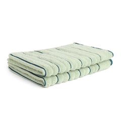Spaces 100% Cotton Hand Towel 400 Gsm Ribbed Texture High Absorbency High Loft - Sea Green & Teal (Pack Of 2)