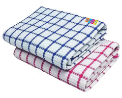 Amro Home Needs Soft & Highly Water Absorbent Cotton Bath Towel Full Size (Set Of 2) - Multicolor