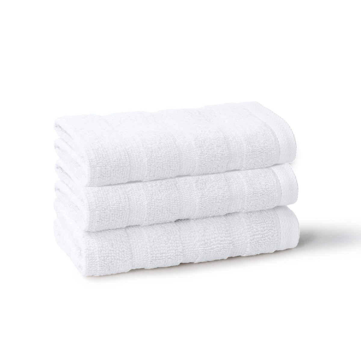Mytrident Quick Dry 100% Cotton Face Towel 450 Gsm (White) - 3 Pcs