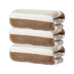 Black Gold The Finer Touch Microfiber Hand Towel 750 Gsm | Soft & Quick Dry, Super Absorbent, Lightweight Towel (Brown & White) - Pack 0f 3