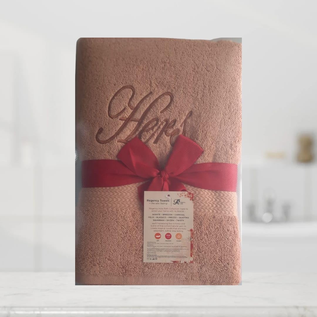 Regency India Indoor His Bath Towel 500 Gsm | Bathing Towel For Gift Newlyweds (Walnut Brown)