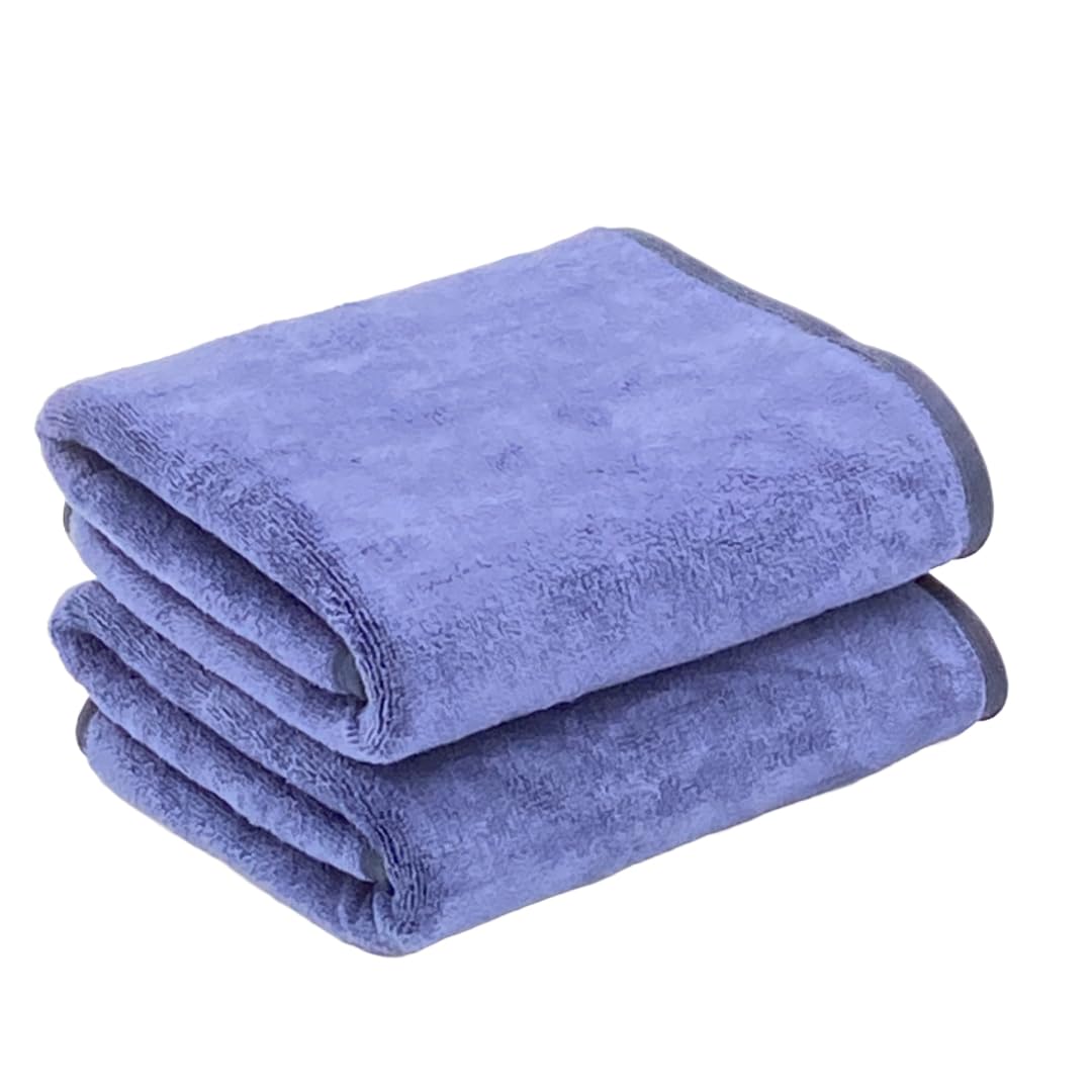 Patpug Ultra Soft Microfiber Hand Towel 400 | Comfortable, Fade Resistant, Highly Absorbent, Quick Drying Towel (Royal Blue) - 2 Piece