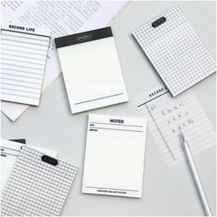 Transparent Sticky Notes, Clear Waterproof Self Adhesive, Memo Pads Record Life, Ruled, 50 Sheets