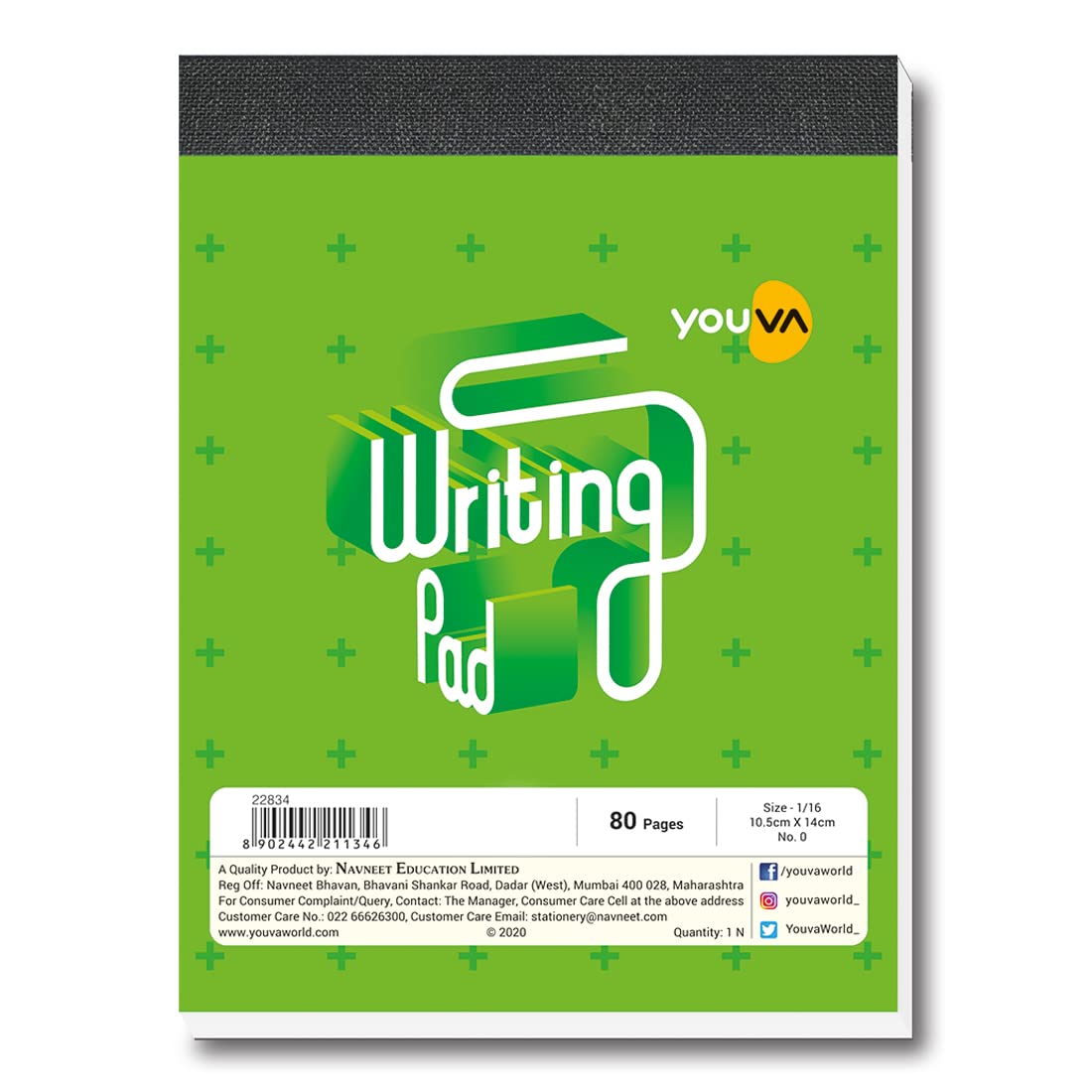 Writing Pad For Offices & Conferences, Stationery For Corporate Events, 80 Pages, Pack Of 12