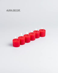 RASBERRY RED VOTIVE CANDLES | SET OF 12 | BEST USE FOR VALENTINNE WEEK CANDLES