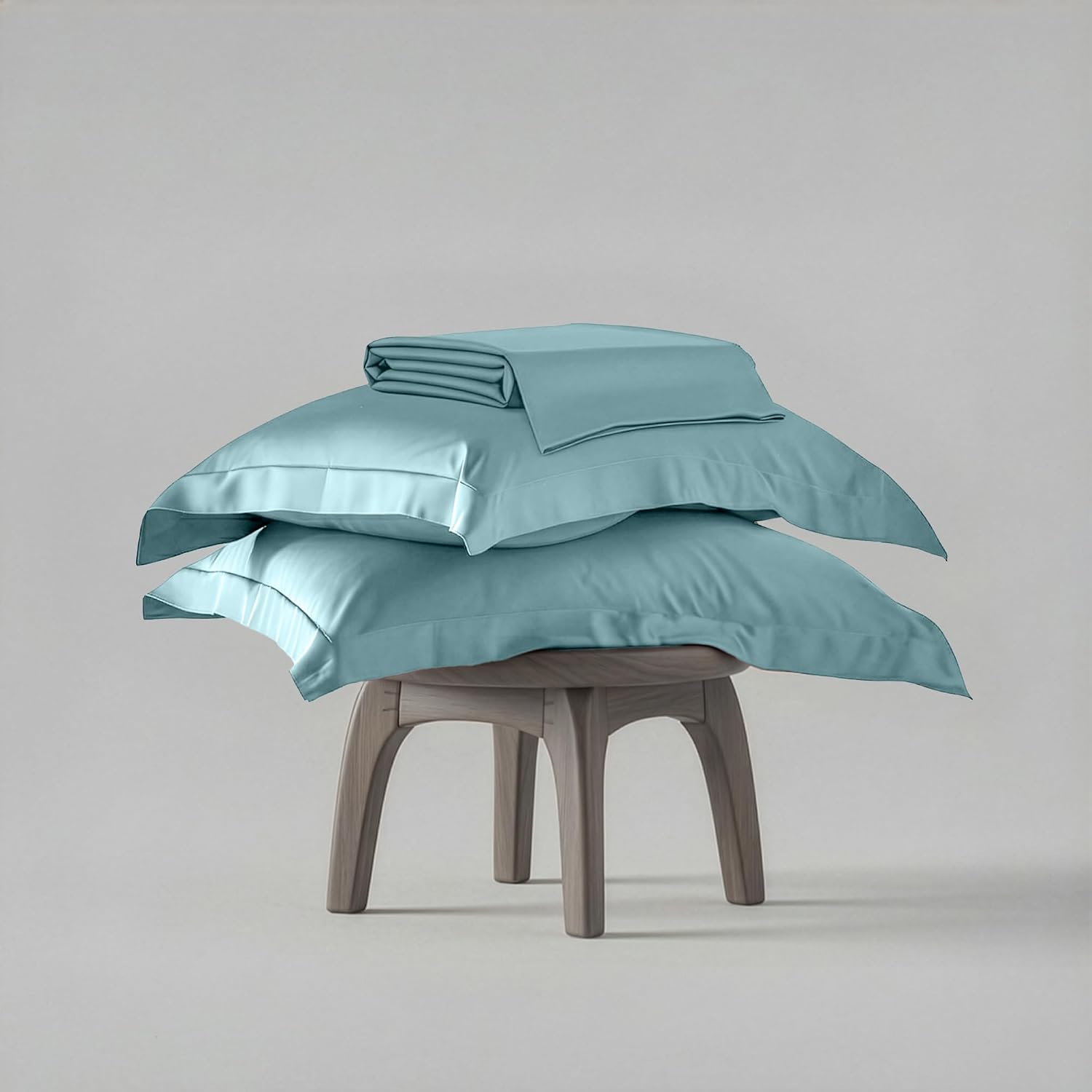 Satin Bedsheet King Size Bed With 2 Pillow Covers | 90 X 108 Inches, Sky Blue | Premium Bedding Set, Gifts For Couples, Wedding, Anniversary