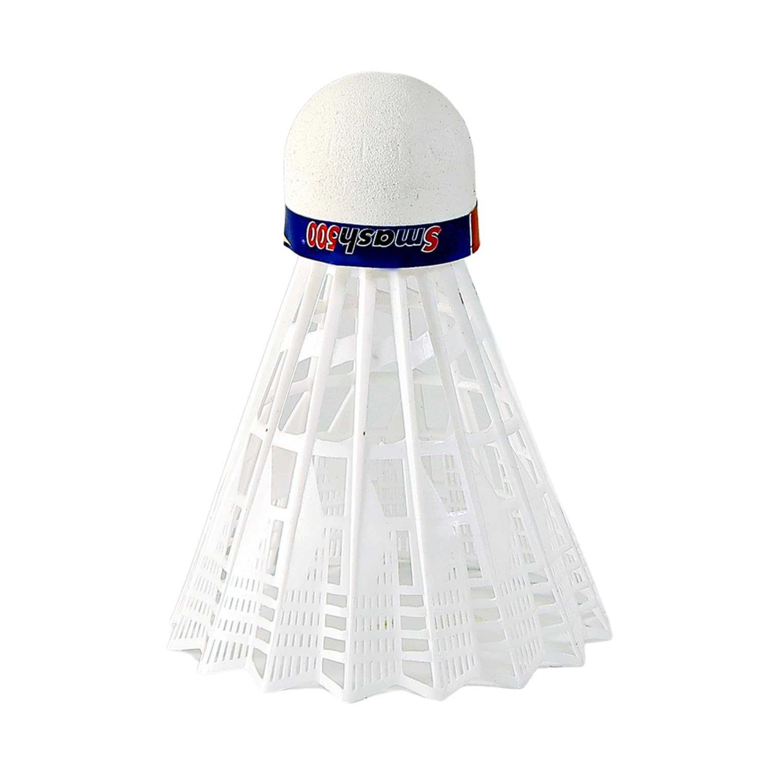 TECHNO Smash 500 Nylon Badminton Shuttlecock , Eva Bottom | White , Pack Of 10