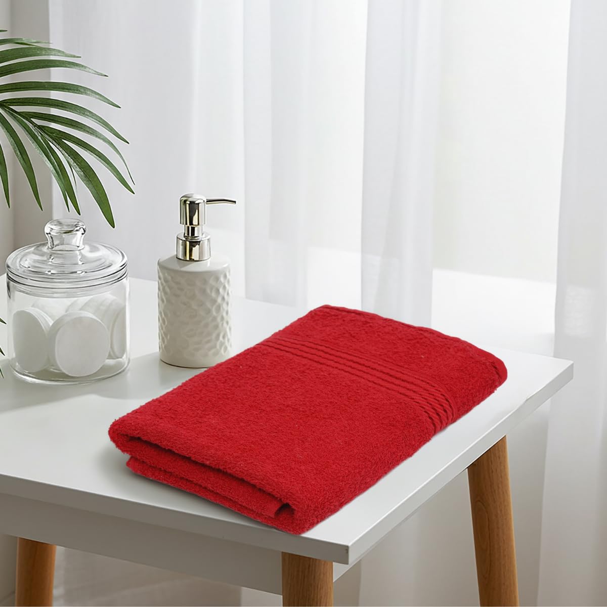 Liberty Towels Medium Size Bath Towel 450 Gsm | Soft, Quick Dry, Super Absorbent Turkish Towel For Bathroom, Gym & Travel (Maroon)
