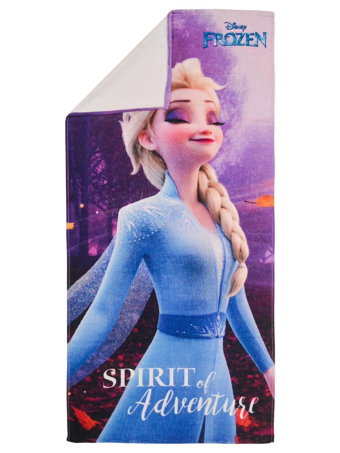 Athom Living Frozen Elsa Design Kids Cotton Bath Towel 300 Gsm | Soft & Skin-Friendly, Quick Absorbent, Lightweight, Durable, Easy Care Washable Towel