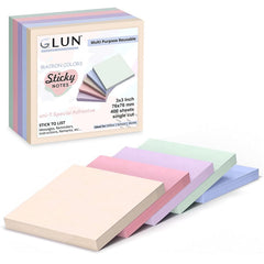 Sticky Notes 400 Sheets Cube (4 Colors X 100 Sheets Each) | Ideal For School, Office & Home