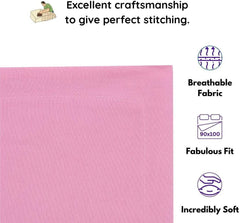 Microfiber Double Bed Bedsheet With 2 Pillow Covers Double Bed Sheet King Size - Size 90 X 95 Inches, Pink | 144 TC King Size Perfect Bedsheet