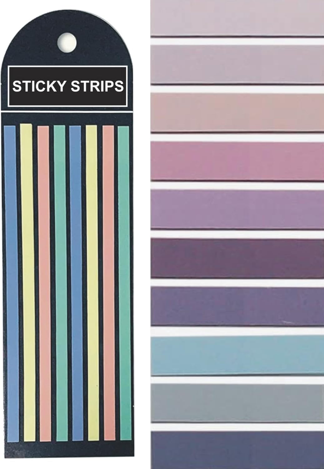 10 Color Book Tabs With 4 Colors Highlighting Stripes, Easy To Stick, Combo - 360 Pieces
