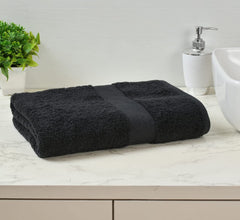 Planet Home Cotton Soft Bath Towel 450 Gsm | For Men & Women Bath Towel (Black)