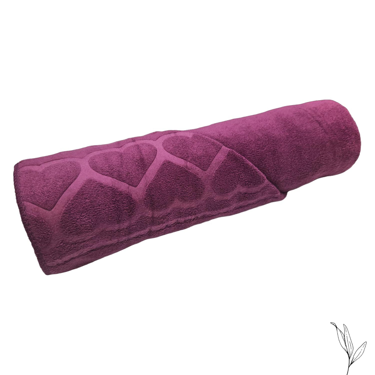 Nive Home Linens Microfiber Bath Towel 400 Gsm | Self Design, Ultra Soft, Super Absorbent, Quick Dry (Dark Plum)