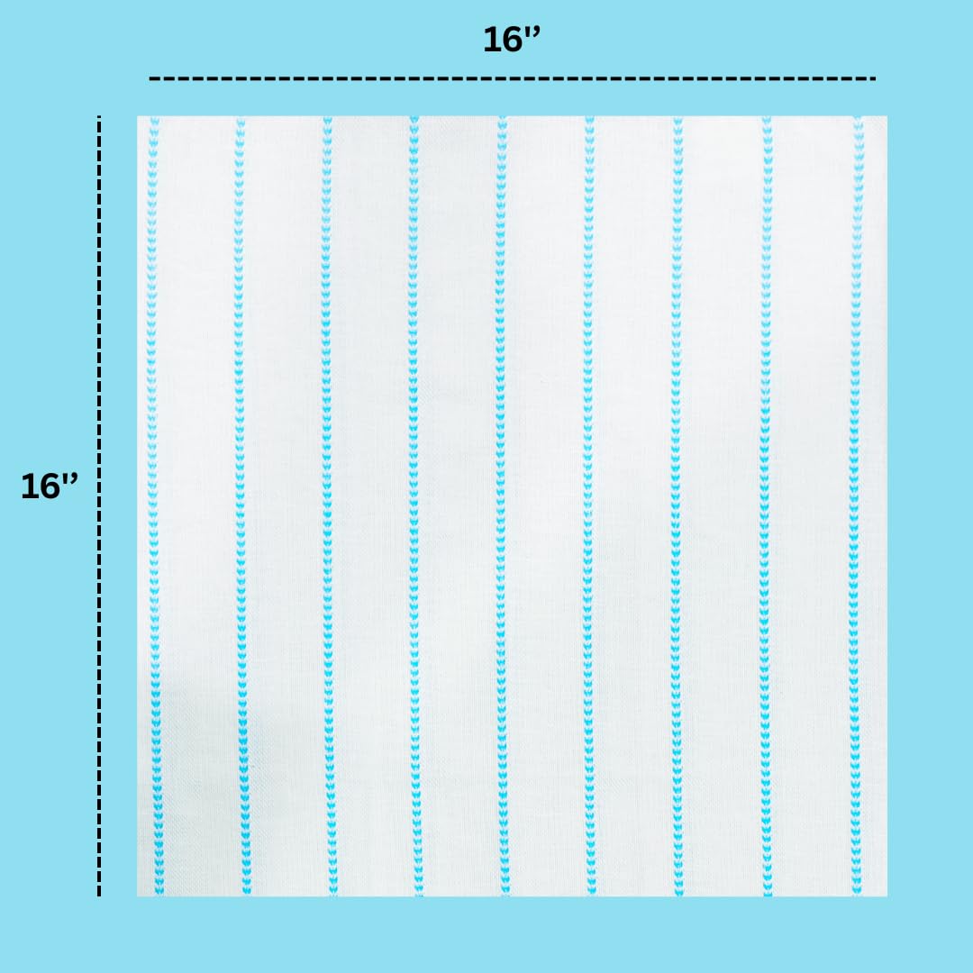 Am Safe Xam Safe X 100% Cotton Kitchen Towels 200 Gsm | Dish Cloths, Table & Fridge Cleaning, Roti Napkins -Pack Of 3 (White)
