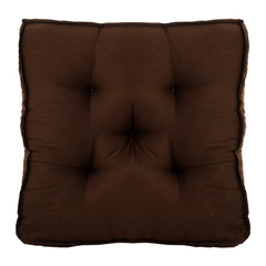 Square Chair Pad Cushion, Soft & Comfortable Sitting, Brown - 45 X 45 X 7 Cm | Microfiber Fabric & Solid Color, Furniture Cushion, Lightweight, Versatile Use - Pack Of 1