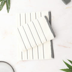 Spaces 100% Cotton Hand Towel 400 Gsm | High Loft Ribbed Texture High Absorbency Hand Towel -White