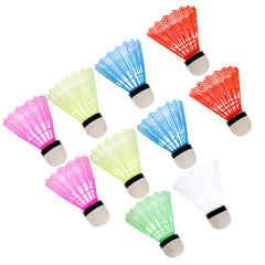 Sewacc Nylon Training Badminton Shuttlecocks With Great Stability And Durability , Very Suitable For Indoor And Outdoor Playing | Multicolor , Pack Of 12