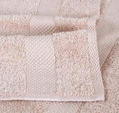 Fash Home International Micro Twist Towel 1800 Gsm Combo - 2 Bath + 2 Hand + 2 Face Towel (Charcoal Grey & Cosmic Beige) - 6 Pcs