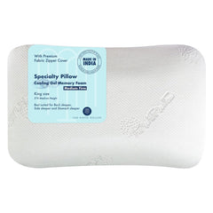 Cooling Gel Memory Foam Pillow, Dual Sided Pillow - 23 L X 15.5 W X 5 H Inch | Removable Outer Cover, For Head, Neck, Shoulders Pain Relief, Well Suited For All Sleeping Styles