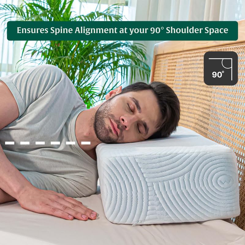 Memory Foam Pillow, Orthopedic Pillow For Sleeping, For Pain Relief, White, King Size - 24 L X 12 W X 5 H Inch | Rectangle Shape, Adjustable Pillow, Lap Pillow, Travel & Portable Pillow