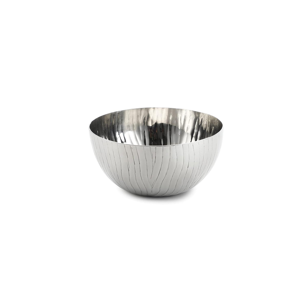 Chrome Stainless Steel Katori Set Of 1 - 125ml, Hammering Series | Corporate Gifting For Diwali - Mirror Polish Premium Bowls Wati | Serve Ware, Dinnerware & Tableware - Hammered Pattern