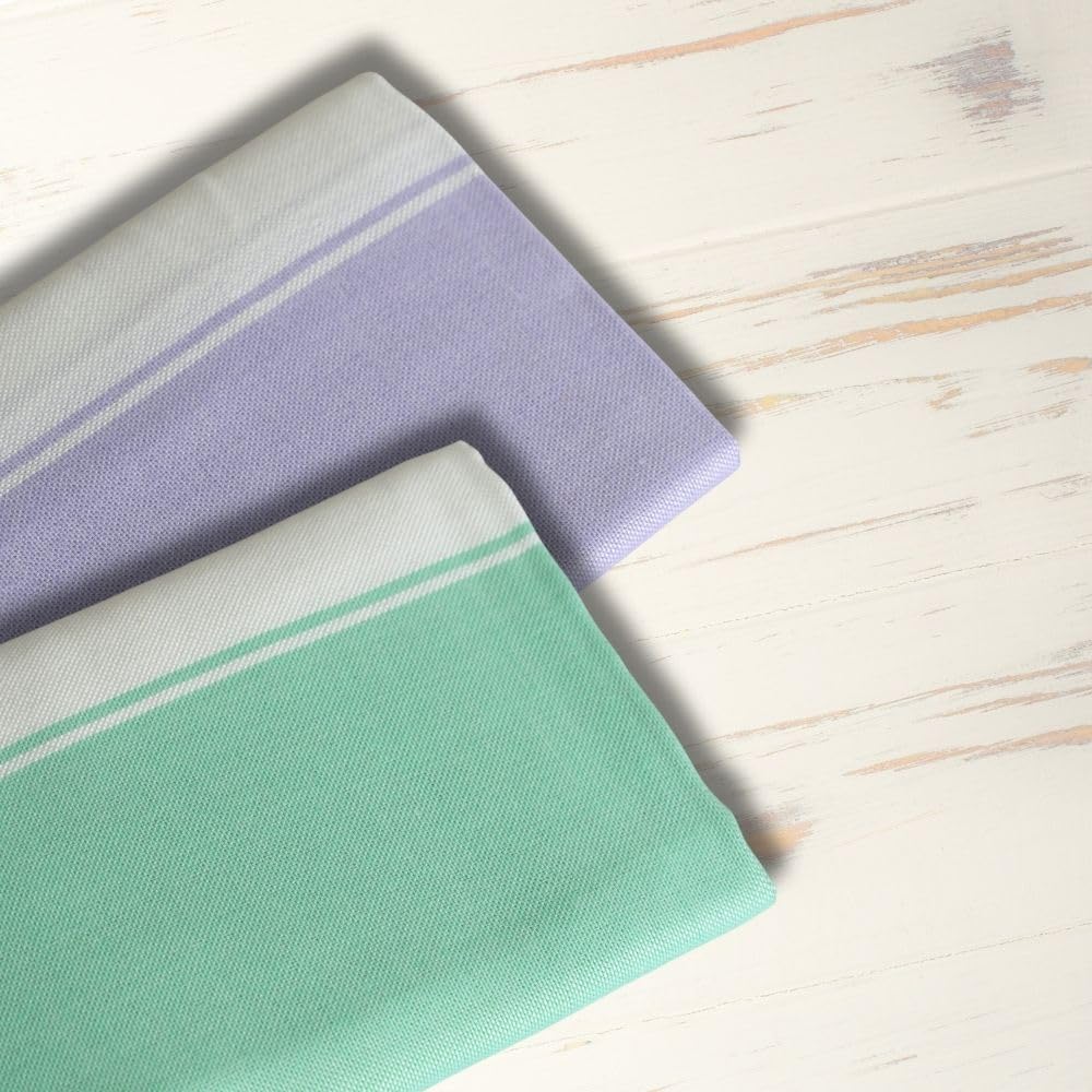 Aero Weav Ultra Lightweight Bamboo Bath Towel 200gsm | Compact, Portable & Less Than Skin-Friendly & Eco-Friendly Travel Towel (Lavender Lily & Peppermint)- Pack Of 2