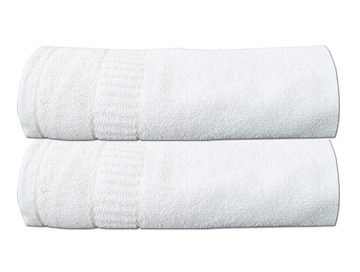 Kuber Industries Cotton Bath Towel 800 Gsm (White) - 2 Pieces