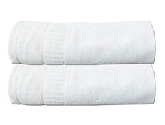 Kuber Industries Cotton Bath Towel 800 Gsm (White) - 2 Pieces