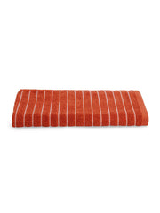 Welspun 2 In-1 100% Cotton 400 Gsm Bath Towel (Rust)