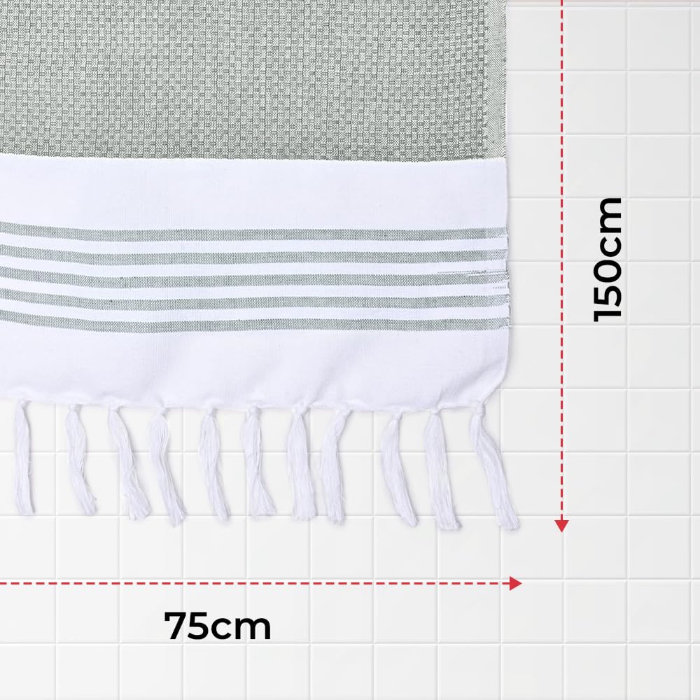 The Better Home Cotton Large Size Bath Towel 600 Gsm | Soft Towel For Men Women Anti-Odour High Absorbency Quick Dry Towel (Grey) - 2 Pcs