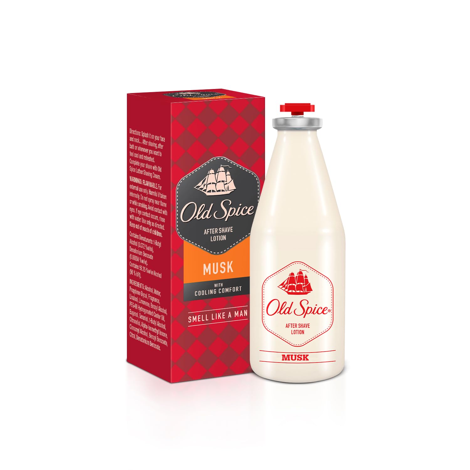 Old Spice After Shave Lotion | Musk | Cool , Aromatic & Fresh | 150ml 5 Fl.oz. For Men