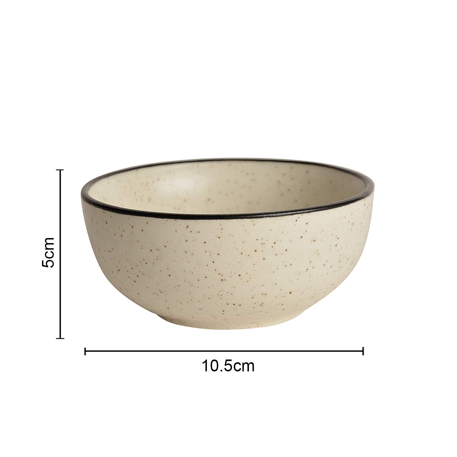 Ceramic Matt Finish Serving Bowls Set Of 6 - 200ml Each, White | Ceramic Salad Bowls - Ceramic Vegetable Serving Bowls