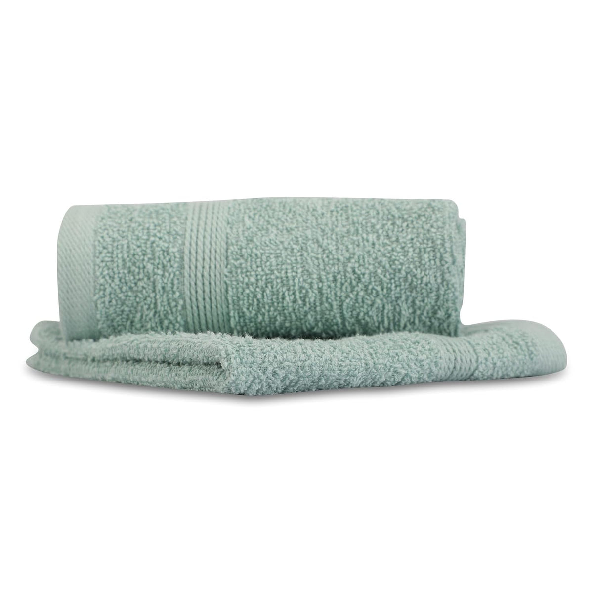 Lush & Beyond Cotton Solid Face Towel 300 Gsm (Teal) - 2 Piece