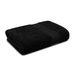 Trident 100% Cotton Large Size Bath Towel Soft & Absorbent 450 Gsm | Urban Comfort (Black)
