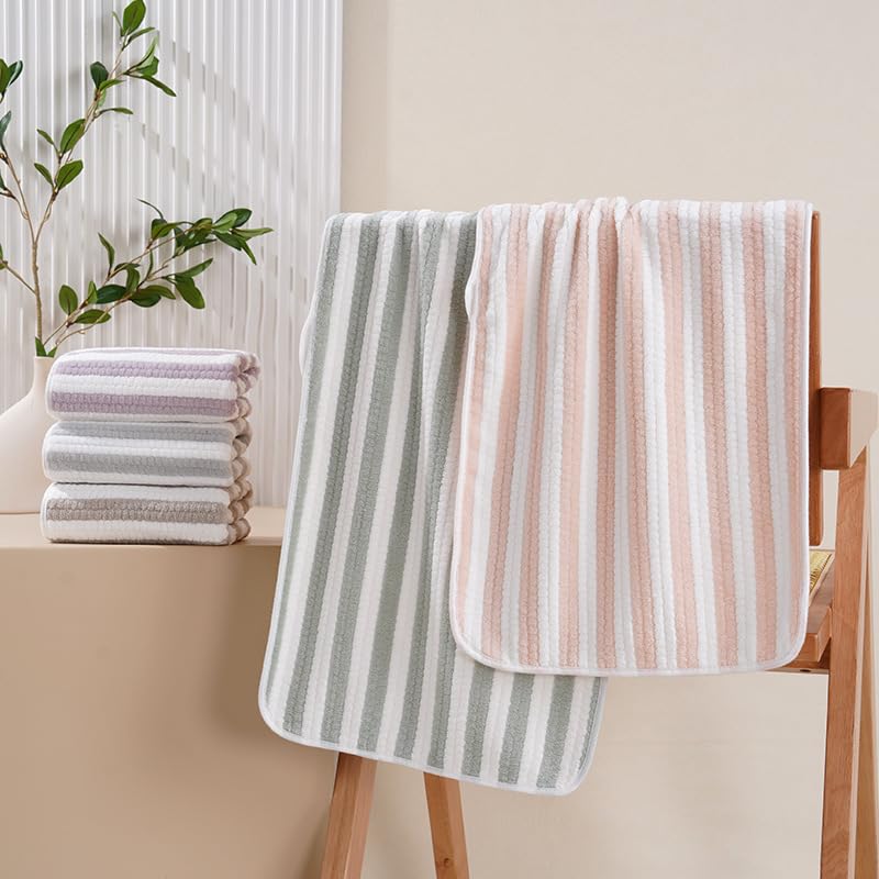 Homecloud Ultra Soft Bath & Face Towel 400 Gsm | 3x Softer Than Cotton Towels Highly Absorbent & Ultra Fast Dry Perfect For Home, Pool, Spa & Gym | Set Of 2 (Light Green)