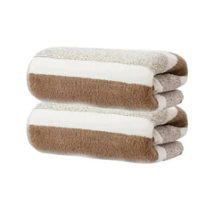 Black Gold The Finer Touch Microfiber Hand Towel 500 Gsm | Soft & Quick Dry, Super Absorbent, Lightweight Towel (Brown & White) - Pack 0f 2